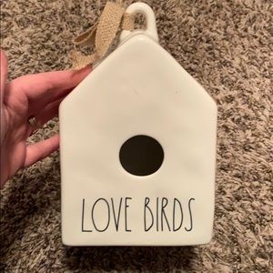Rae Dunn “LOVE BIRDS” piggy bank/birdhouse